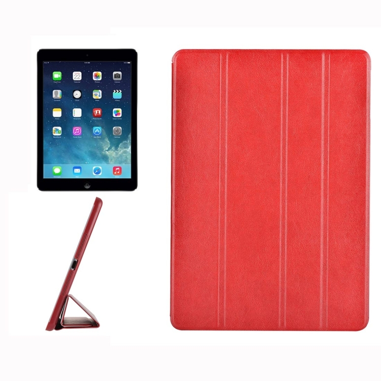 

For iPad Air / iPad 5 Crazy Horse Texture Horizontal Flip Leather Case with 4-folding Holder(Red)