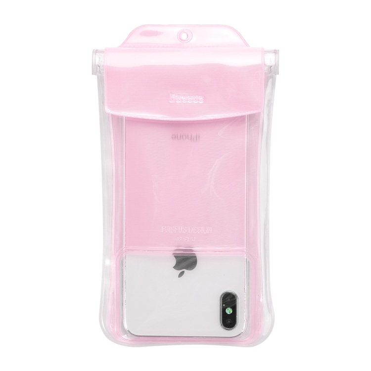 

Baseus Portable Mobile Phone Safety Airbag Waterproof Protective Case(Pink)