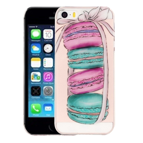 

For iPhone 5 & 5s & SE Macarons Pattern IMD Workmanship Soft TPU Protective Case