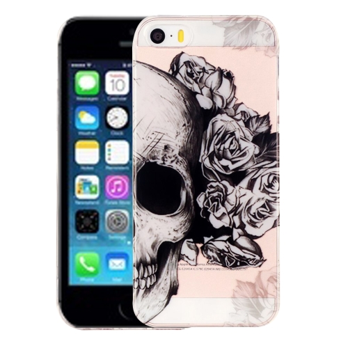 

For iPhone 5 & 5s & SE Skull Pattern IMD Workmanship Soft TPU Protective Case