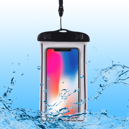 

PVC Transparent Universal Luminous Waterproof Bag with Lanyard for Smart Phones below 6.0 inch (Black)