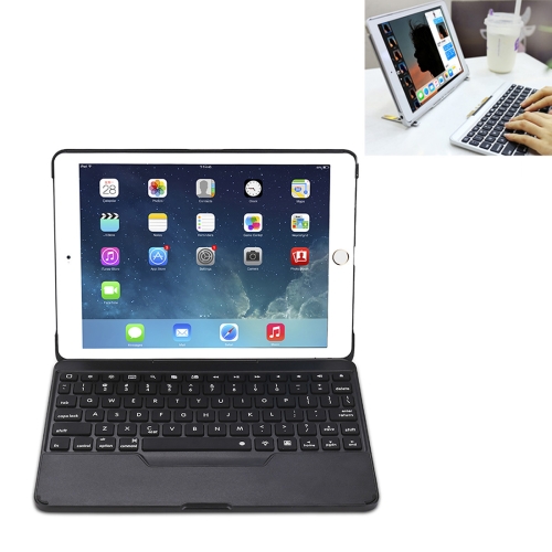 

F611 Detachable Colorful Backlight Aluminum Backplane Wireless Bluetooth Keyboard Protective Case for iPad Air 2 / 9.7 (2018) / 9.7 inch (2017) / Air / Pro 9.7 inch(Black)