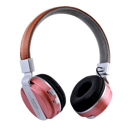 

BTH-858 Stereo Sound Quality V4.2 Bluetooth Headphone, Bluetooth Distance: 10m, Support 3.5mm Audio Input & FM, For iPad, iPhone, Galaxy, Huawei, Xiaomi, LG, HTC and Other Smart Phones(Rose Gold)