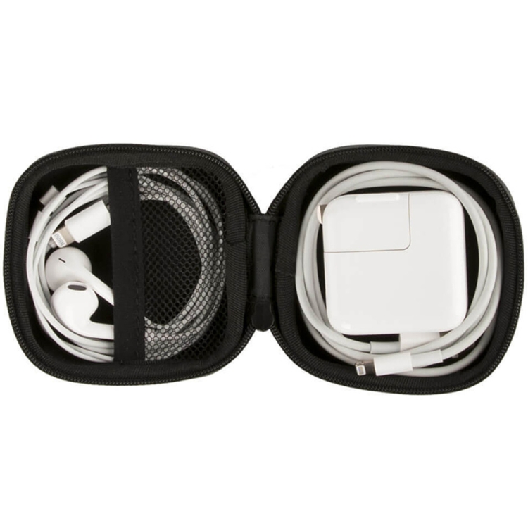 

Original Xiaomi Date Cable Charger Earphone Portable PU Storage Box(Black)