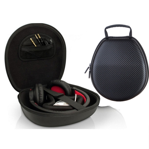 

Carbon Fiber Texture EVA Storage Box Shockproof Bag for Headset (Black)