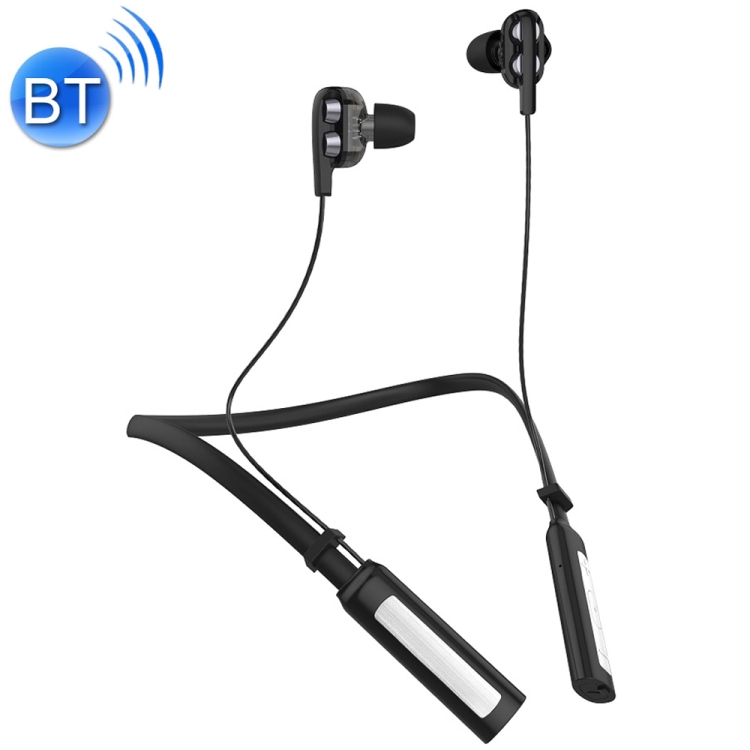 

Langston LD4 Bluetooth 4.2 Neck-mounted Double Moving Coil Bluetooth Earphone(Black)