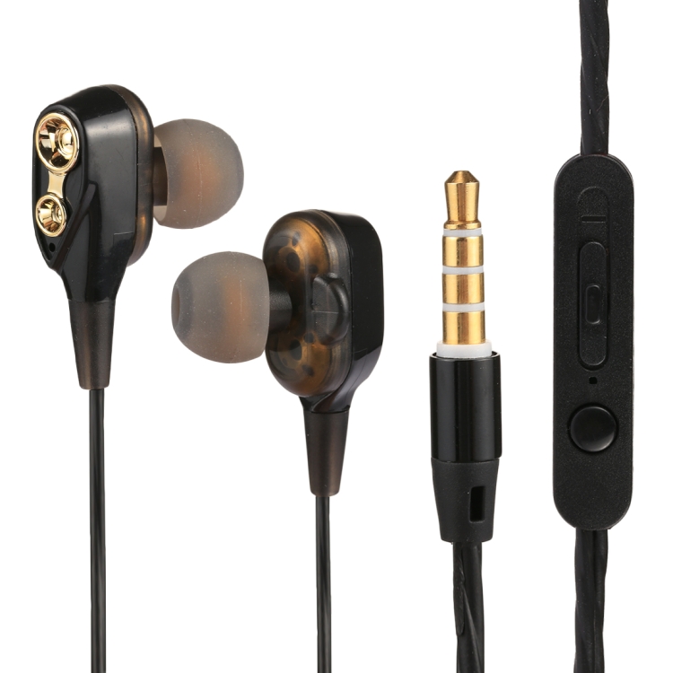 

C-65 Earbuds Dual Driver In-Ear Wired 3.5mm Stereo Earphones Headset with Mic, for iPhone, Samsung, HTC, Sony and other Smartphones(Black)