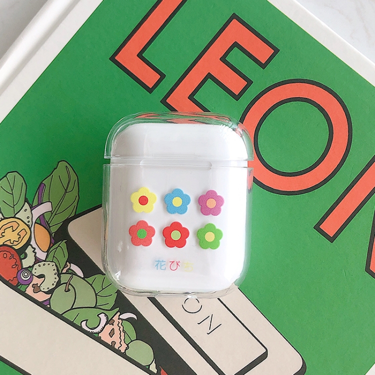 

Six Flowers Pattern Shockproof Coloured Drawing PC Protective Case for Apple AirPods