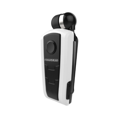 

F910 CSR4.1 Retractable Cable Caller Vibration Reminder Anti-theft Bluetooth Headset (White)