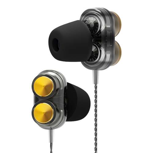 

QKZ KD7 In-ear Four-motion Sports Music Headphones, Microphone Version (Black)