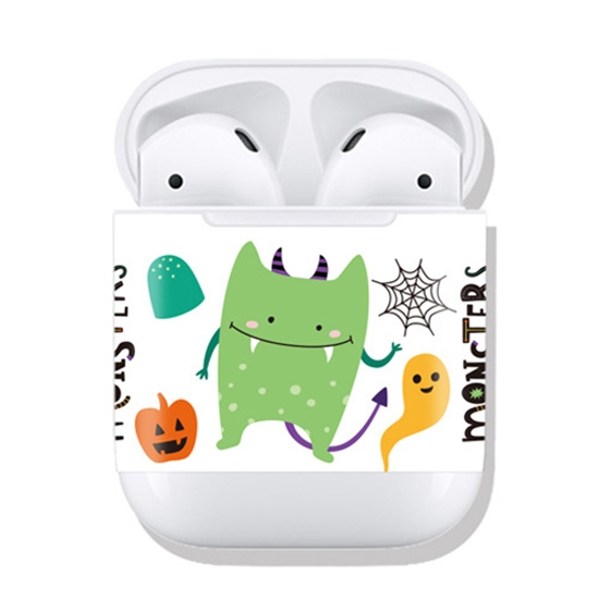 

Monsters Pattern Wireless Earphones Charging Box Protective Film Sticker for Apple AirPods 1/2