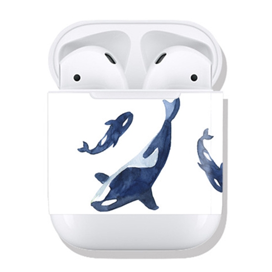 

Whale Pattern Wireless Earphones Charging Box Protective Film Sticker for Apple AirPods 1/2
