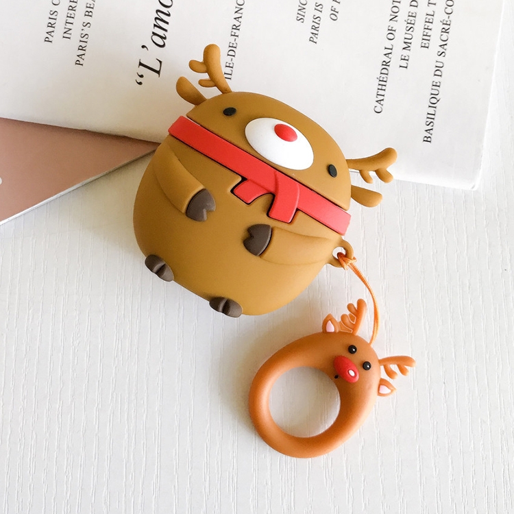 

Wireless Earphones Shockproof Christmas Cartoon Silicone Protective Case for Apple AirPods 1 / 2