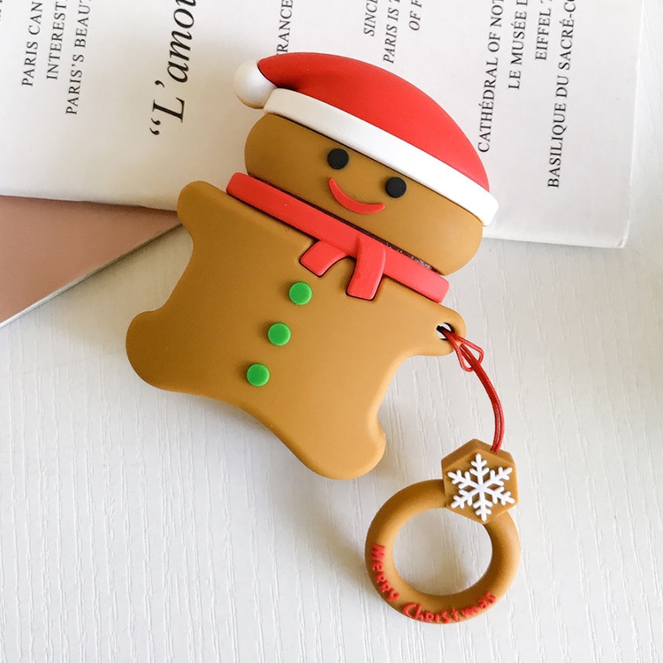 

Wireless Earphones Shockproof Christmas Cartoon Silicone Protective Case for Apple AirPods 1 / 2