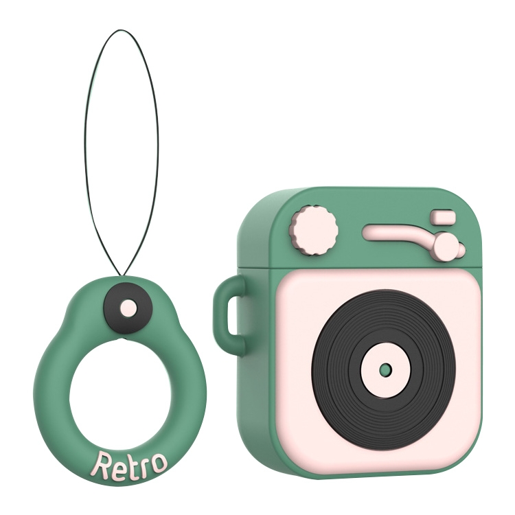 

Wireless Earphones Shockproof Phonograph Silicone Protective Case for Apple AirPods 1 / 2