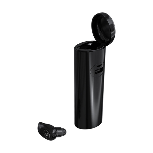 

V21 Mini Single Ear Stereo Bluetooth V5.0 Wireless Earphones with Charging Box (Black)