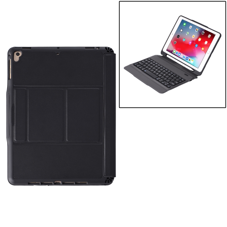 

T-203 For iPad 2017 & 2018 / Pro 9.7 / Air 2 / Air Detachable Ultra-thin Bluetooth Keyboard Protective Case with Holder & Pen Slot (Black)