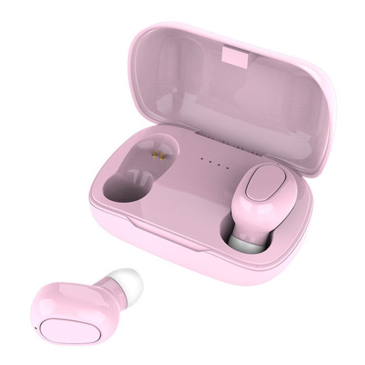 

L-21 9D Sound Effects Bluetooth 5.0 Touch Wireless Bluetooth Earphone with Charging Box, Support HD Call (Pink)
