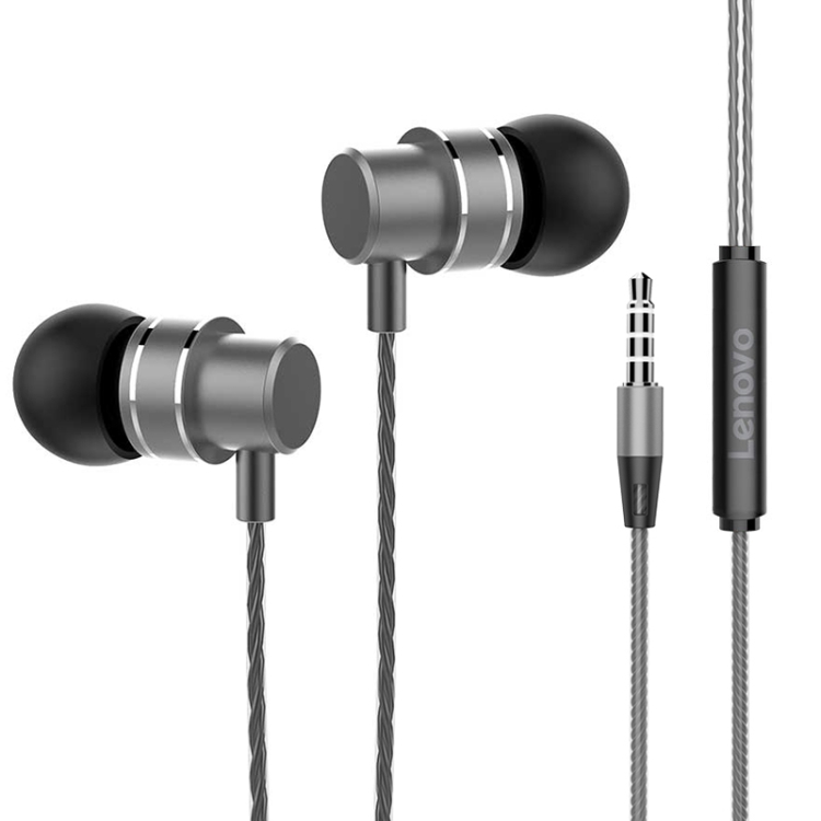 

Original Lenovo HF118 Smart Wired Control Metal Earphone (Black)