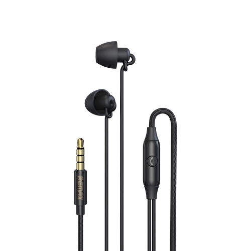 

REMAX RM-208 In-Ear Stereo Sleep Earphone with Wire Control + MIC, Support Hands-free(Black)