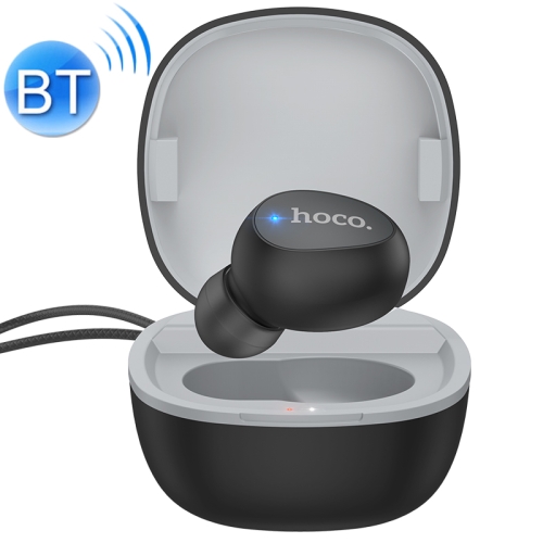 

hoco E50 Bluetooth 5.0 Unilateral Wise Mini Bluetooth Earphone with Charging Box & Hand Strap (Black)