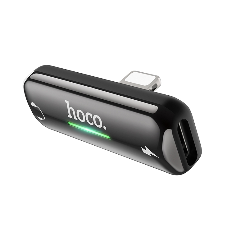 

hoco LS27 8 Pin to Dual 8 Pin Interfaces Listening to Songs and Charging Earphone Adapter Audio Adapter(Tarnish)