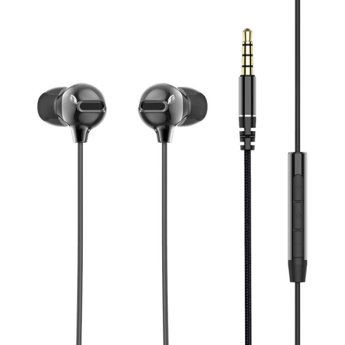 

ROCK Space 3.5mm In-ear Stereo Music Earphones Wired Earphone with Mic & Line Control(Black)