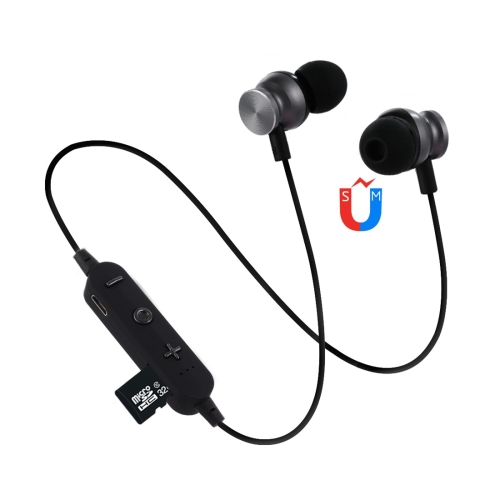

F17 Bluetooth 4.2 Hanging Neck Design Bluetooth Headset, Support Music Play & Switching & Volume Control & Answer (Black)
