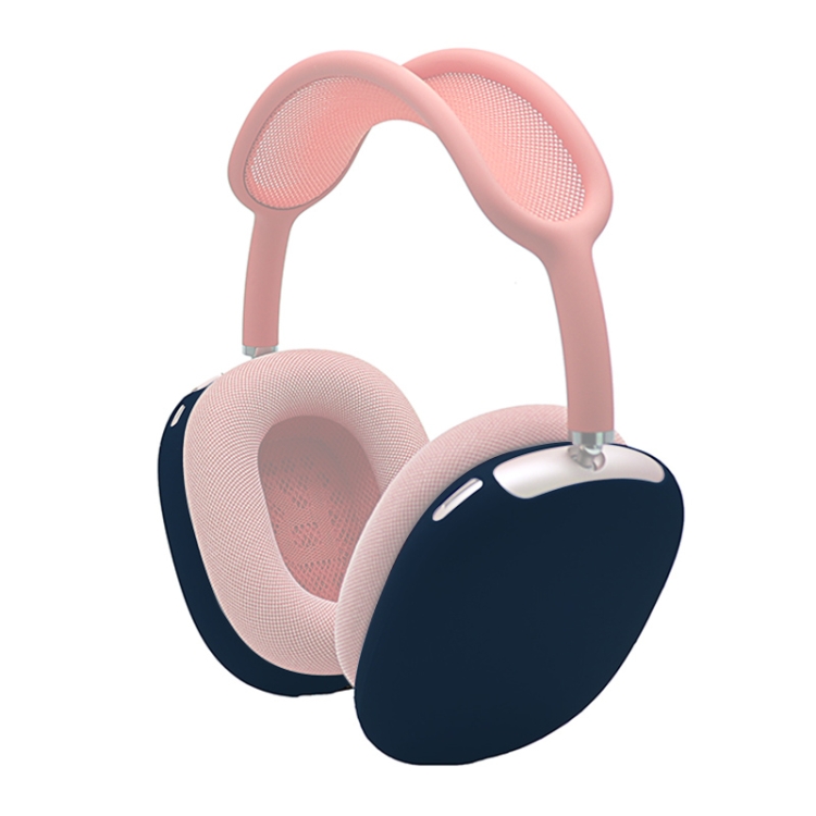 

A Pair Full Coverage Anti-scratch Silicone Headphone Protective Case for AirPods Max (Dark Blue)