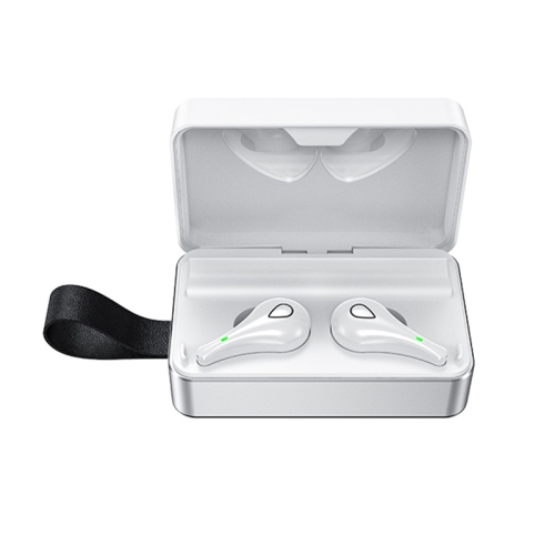 

HAMTOD H3 Bluetooth 5.0 TWS Touch LED Digital Display Mirror Screen True Wireless Earphone with Charging Box (White)