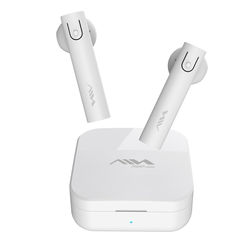 

AIN AT-X80W TWS Semi-in-ear Bluetooth Earphone with Charging Box, Support Master-slave Switching & HD Call & Voice Assistant(White)
