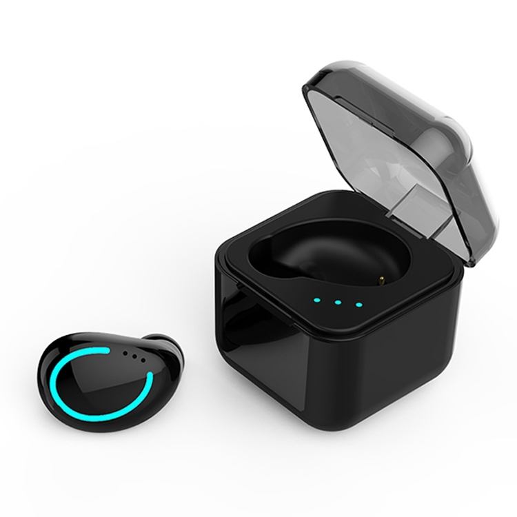 

M-B8 Bluetooth 5.0 Mini Invisible In-ear Stereo Wireless Bluetooth Earphone with Charging Box (Black)