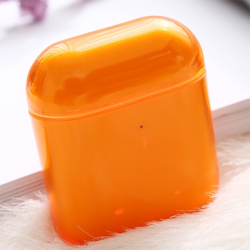 

For AirPods 1 / 2 PC Wireless Earphone Protective Case Cover(Orange)