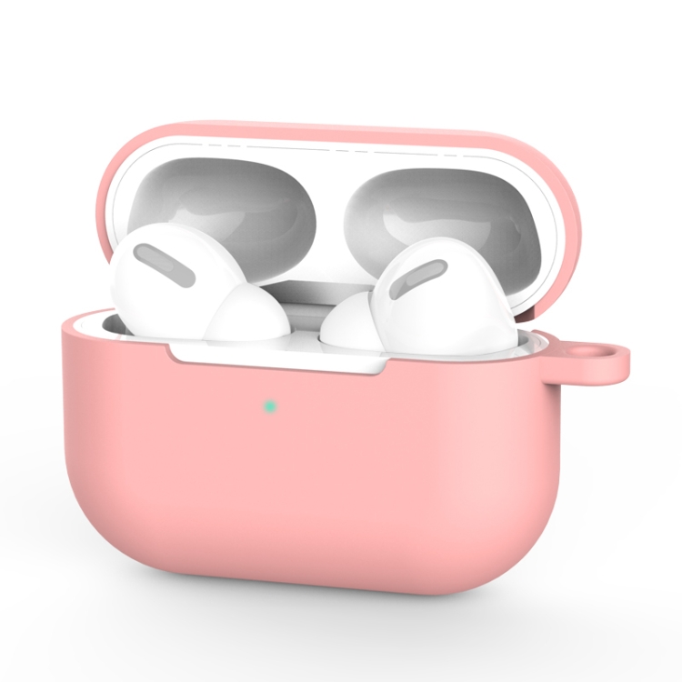 

For AirPods Pro 3 Silicone Wireless Earphone Protective Case Cover with Lanyard Hole(Pink)