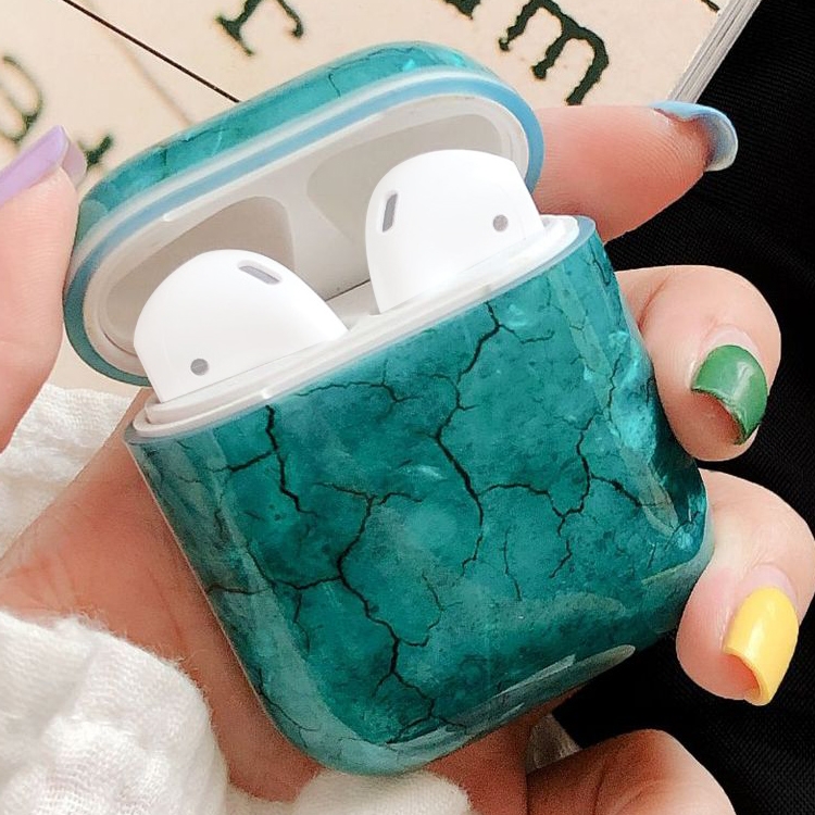 

Seaweed Pattern Shockproof TPU Protective Case for Apple AirPods 1/2(Green)