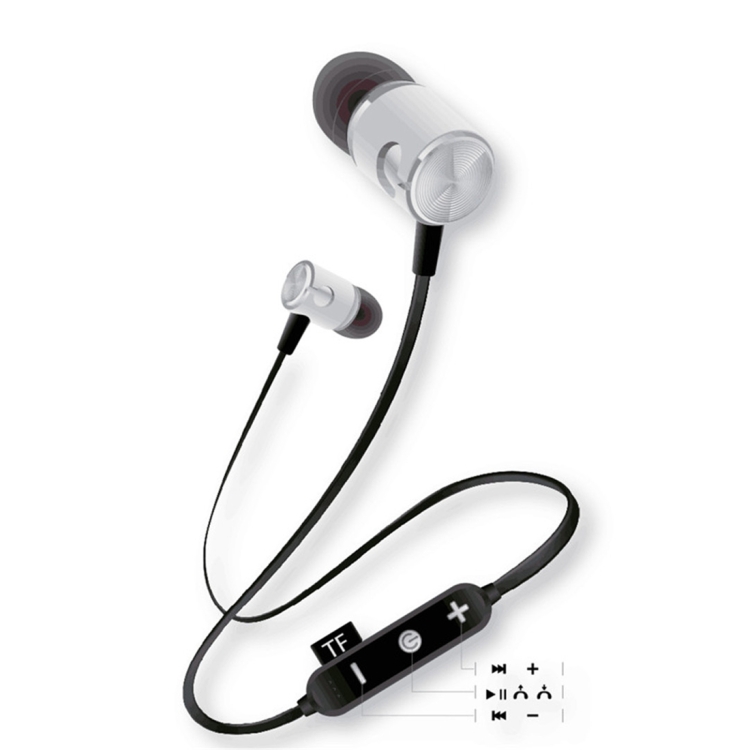 

MG-G20 Bluetooth 4.2 Sport Wireless Bluetooth Earphone, Support Card(Silver)