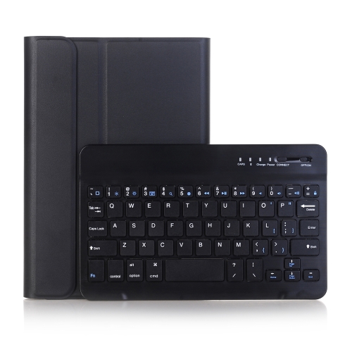 

A05 Bluetooth 3.0 Ultra-thin ABS Detachable Bluetooth Keyboard Leather Case for iPad mini 5, with Holder(Black)
