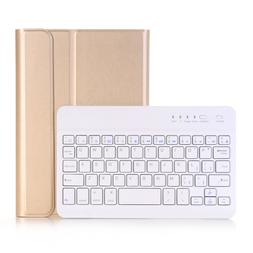 

A05B Bluetooth 3.0 Ultra-thin ABS Detachable Bluetooth Keyboard Leather Case for iPad mini 5 / 4 / 3 / 2, with Holder(Gold)
