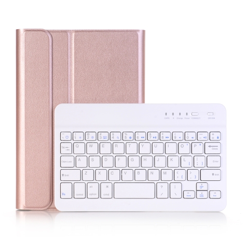 

A05B Bluetooth 3.0 Ultra-thin ABS Detachable Bluetooth Keyboard Leather Case for iPad mini 5 / 4 / 3 / 2, with Holder(Rose Gold)