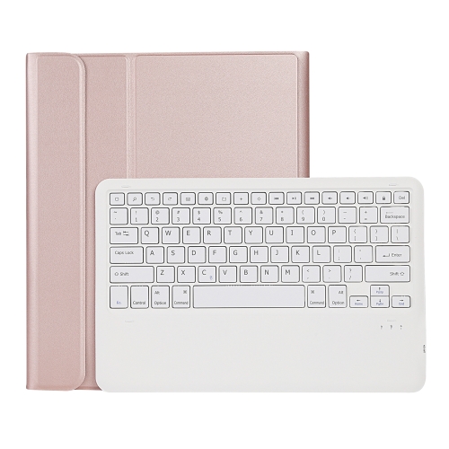 

A12B Bluetooth 3.0 Ultra-thin Detachable Bluetooth Keyboard Leather Case for iPad Pro 12.9 inch （2018）, with Pen Slot & Holder (Rose Gold)