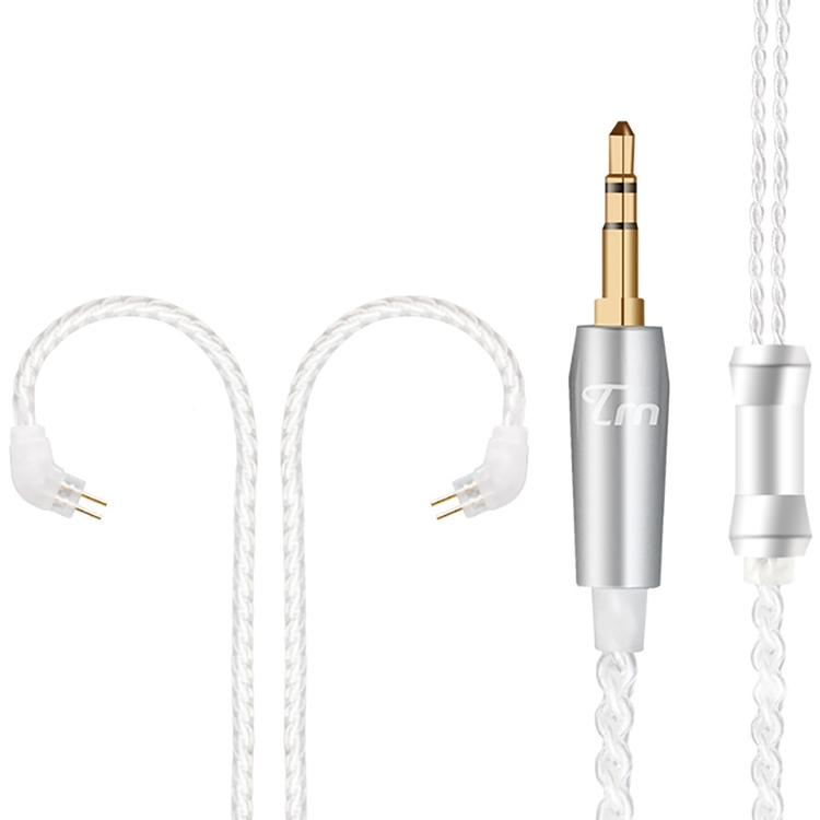 

TRN Silver Plated Upgrade Cable Headphones Cable with 0.75mm 2 Pins Connection for TRN V10 V20 Earphone
