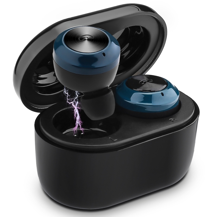 

BTH-A6 Wireless Bluetooth 5.0 Earphone with Magnetic Charging Box (Blue)