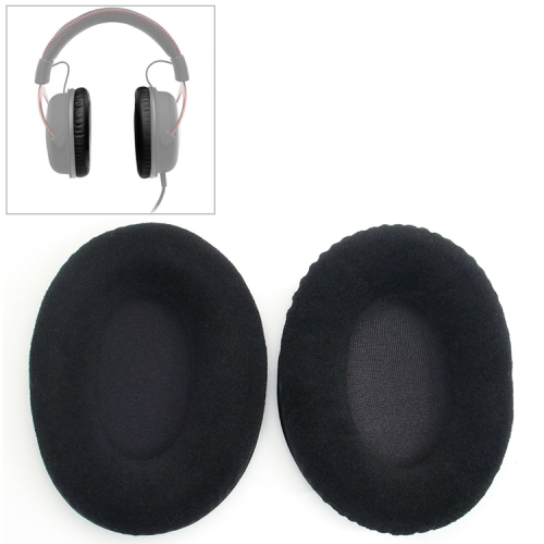 

2 PCS For Kingston KHX-HSCP HyperX Cloud II Headphone Cushion Flannel Black Net Sponge Cover Earmuffs Replacement Earpads