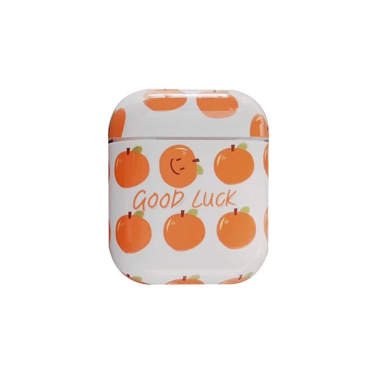

Orange Pattern Dropproof Wireless Earphones Charging Box Protective Case for Apple AirPods