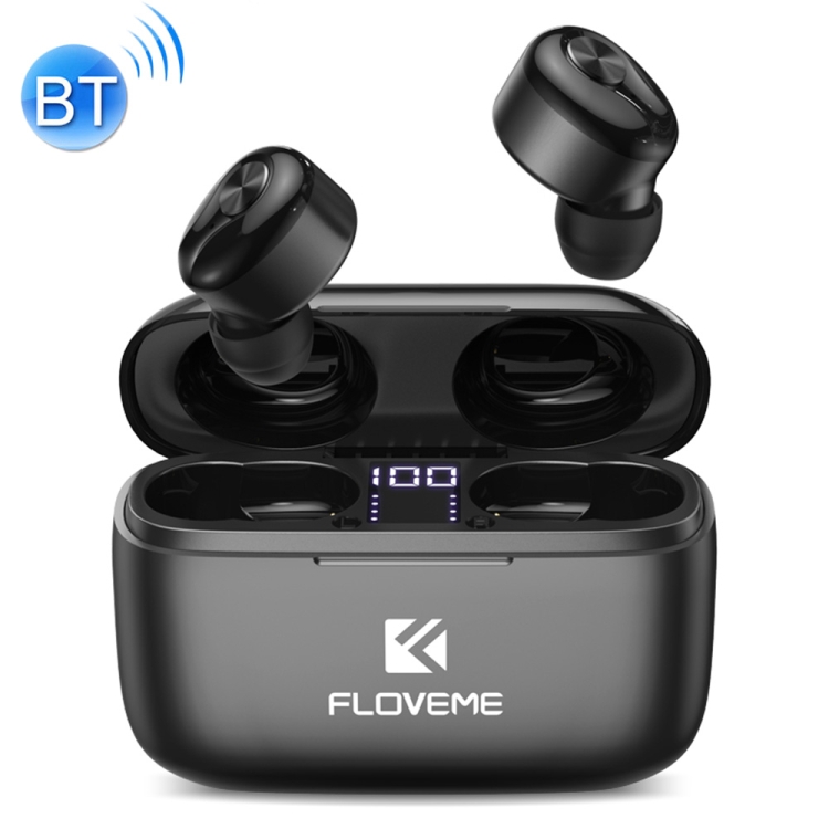 

FLOVEME YXF204093 TWS In-Ear Bluetooth 5.0 Earphone with Charging Box (Black)