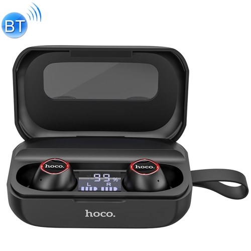 

Hoco ES37 Bluetooth 5.0 Treasure Song Digital Display Wireless Bluetooth Earphone with Charging Box (Black)