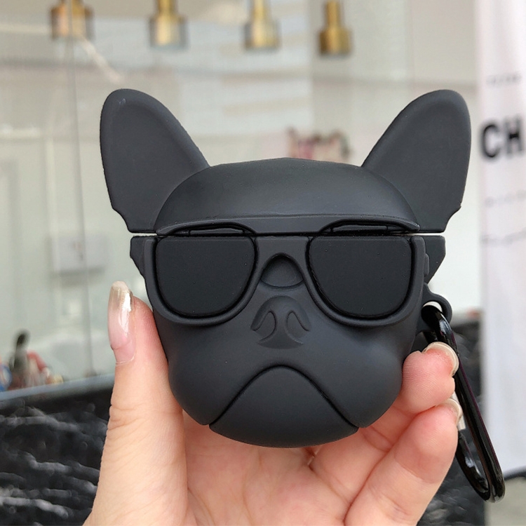 

Silicone Cartoon Cute Bulldog Shape Earphones Shockproof Protective Case for Apple AirPods 1 / 2