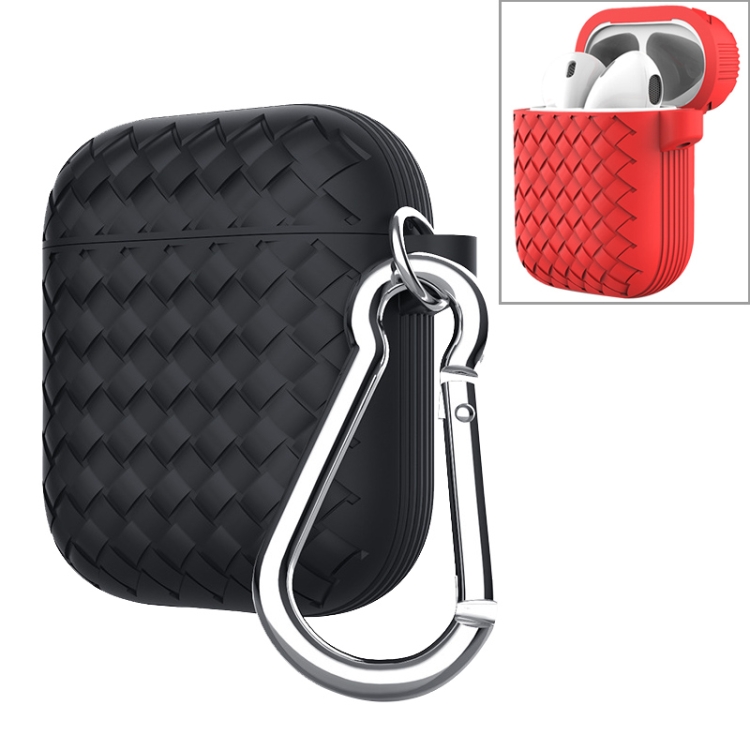 

Wireless Earphones Braided Silicone Protective Case for Apple AirPods 1 / 2(Black)