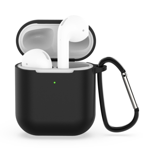 Wireless Earphones Shockproof Silicone Protective Case for Apple AirPods 1 / 2 (Black)