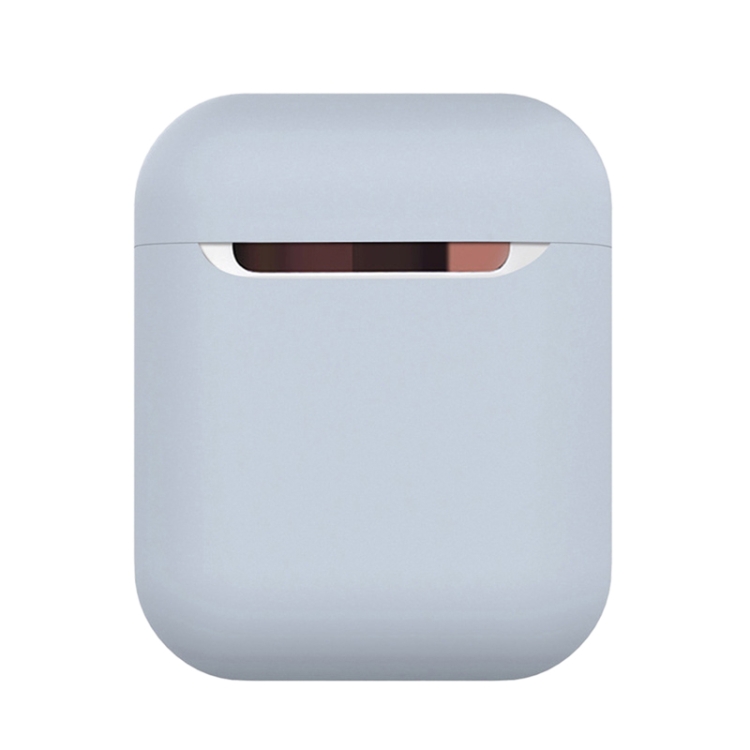 

Wireless Earphones Shockproof Liquid Silicone Protective Case for Apple AirPods 1 / 2(Gray Blue)